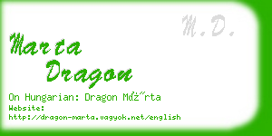 marta dragon business card